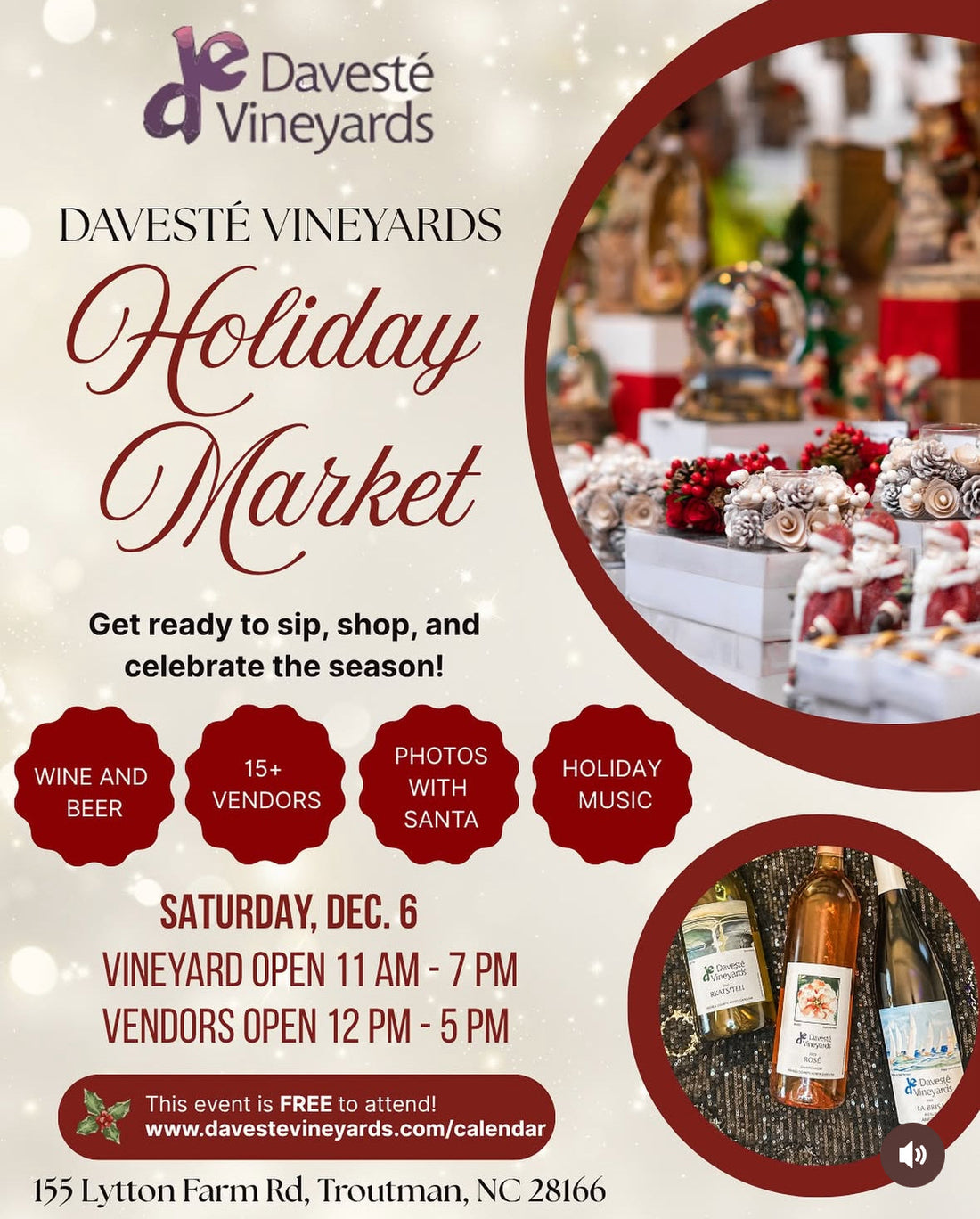 Daveste Vineyards Holiday Market