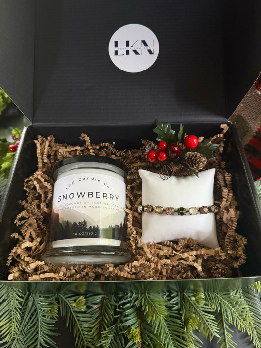 Candle and Crystal Bracelet Gift Set